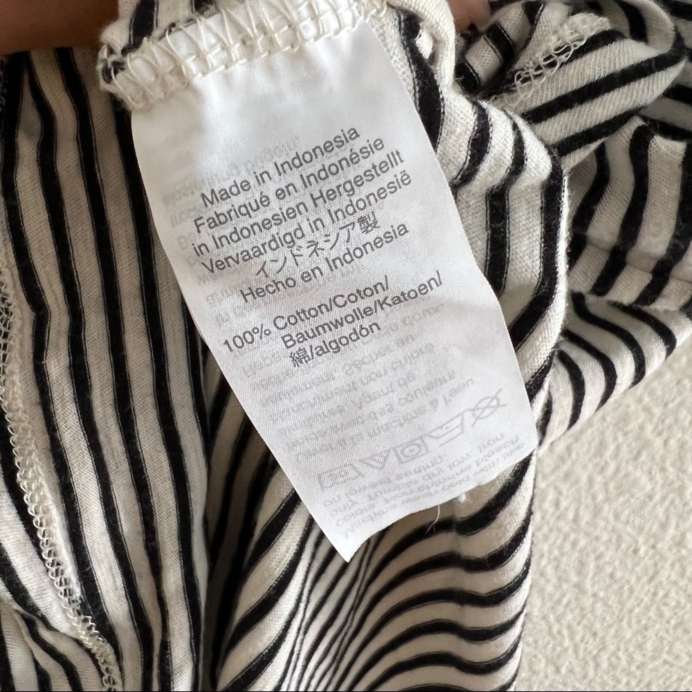 Madewell | B&W Whisper Cotton Crewneck Tee Shirt Top - Size XS - Picture 11 of 11